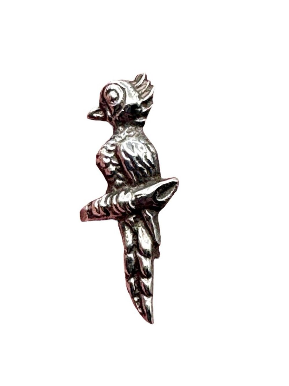 Parrot Scatter Pin Handmade Sterling Silver 1940s Silver Mexico C-Clasp Vintage - Picture 1 of 16